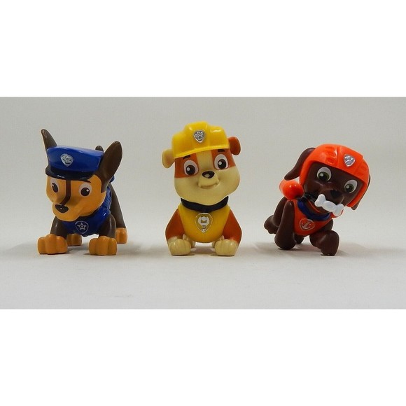 Paw Patrol Action Figures Marshall Rubble Zuma Chase Spin Master Lot of 3 - Picture 1 of 12